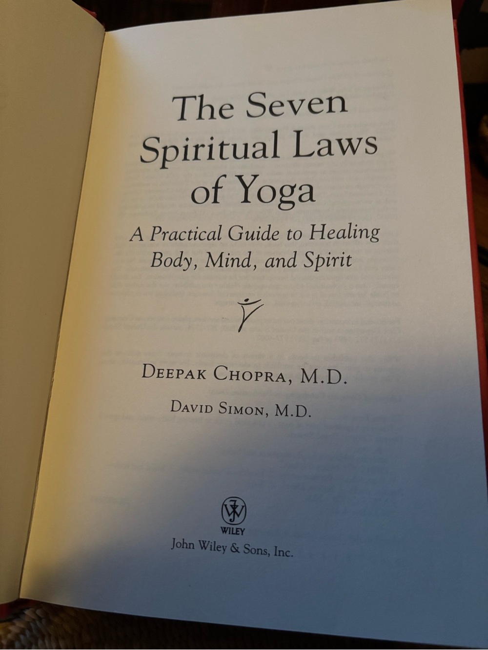 The Seven Spiritual Laws of Yoga by — White Cover